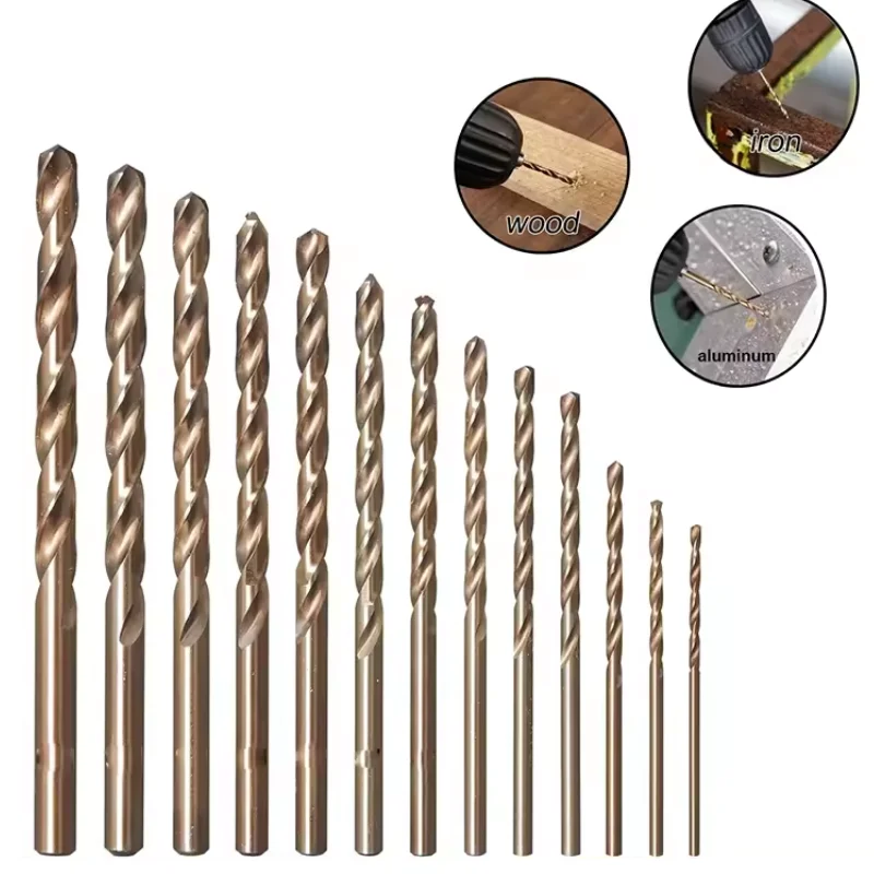 Din 338 Straight Shank Broca Bohrer for Stainless Steel Metal Drilling 5% hss cobalt 0.8mm Twist drill bit m35 tip
