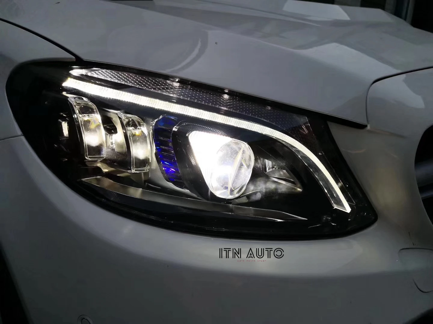 Модернизированная фара Facelift с полным светодиодным налобным фонарем в сборе для Mercedes Benz C Class W205 2015 до 2019 головного