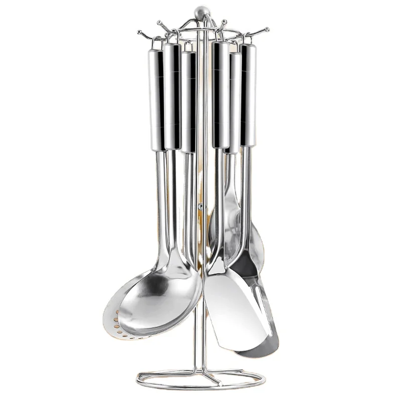 Wholesale 7 Pcs Cookware Set with Holder Cooking Appliances Stainless Steel Kitchenware Set