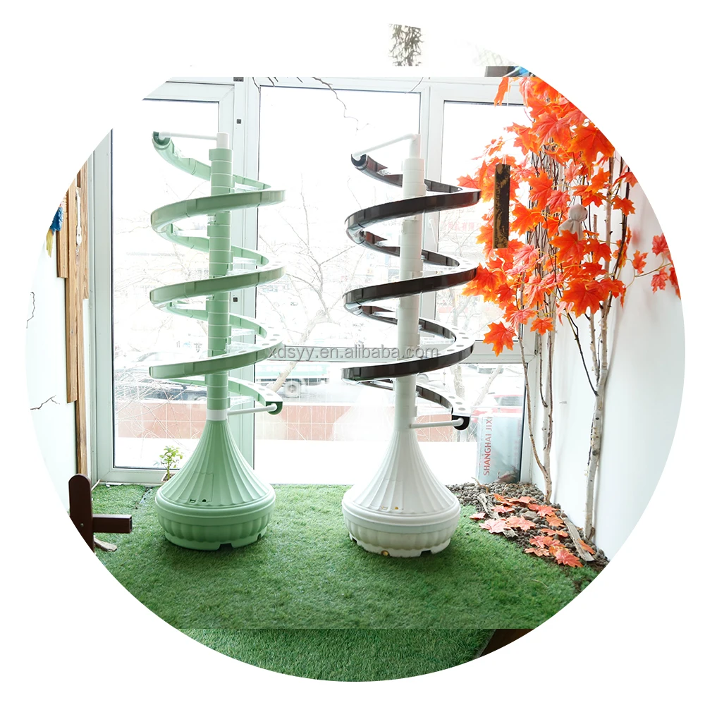 Vertical Spiral shaped soilless agriculture growing vegetables hydroponic garden tower planter