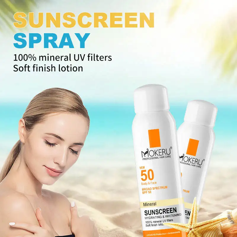 Korean Private Label Organic Face Serum Sunscreen Antioxidant Facial Spf 50 Sun Screen Mist Sunscreen Spray