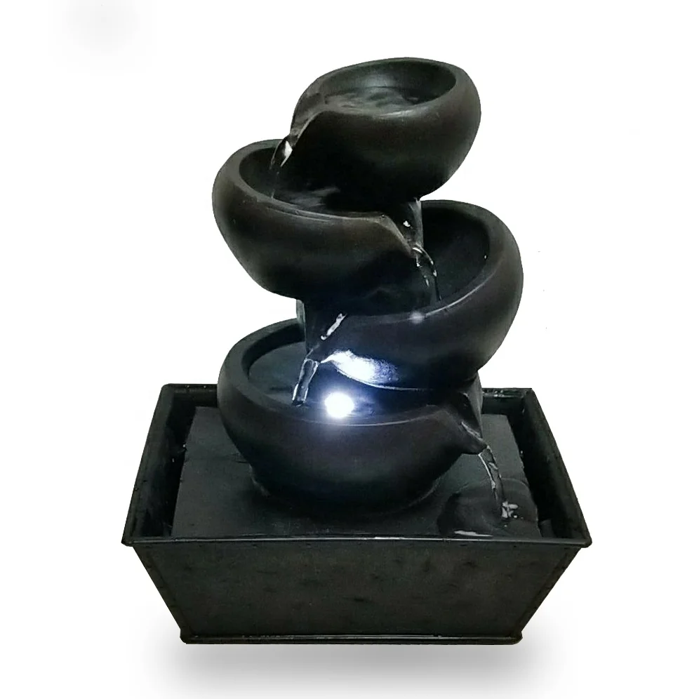 indoor artificial rock waterfall tabletop water fountain
