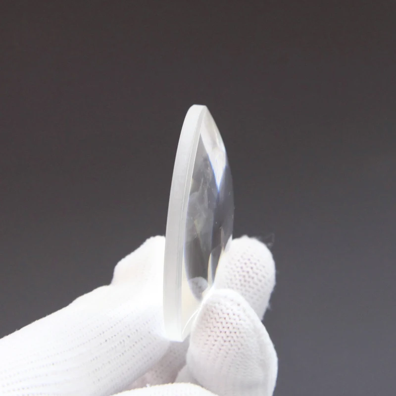 Diameter 50mm Center Thickness 8.2mm Edge Thickness 2.9mm Optical Quartz Crystal K9 BK7 Uncoated Plano Flat Convex Lens