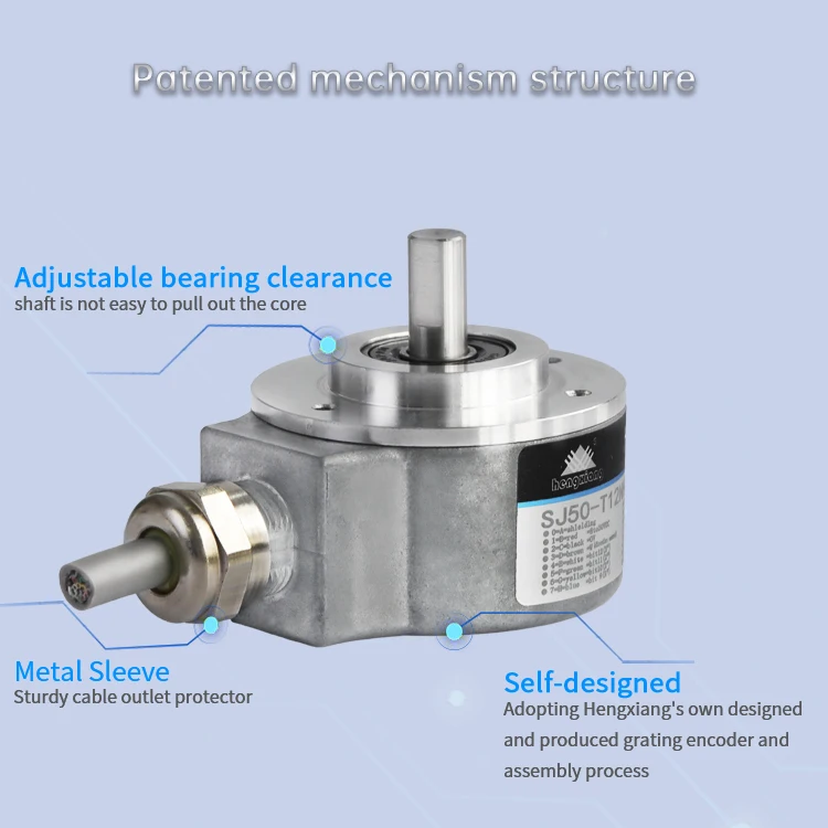 HENGXIANG 1024 ppr heavy duty absolute encoder SJ50 parallel NPN/PNP 5-30V 10bit with protection circuit
