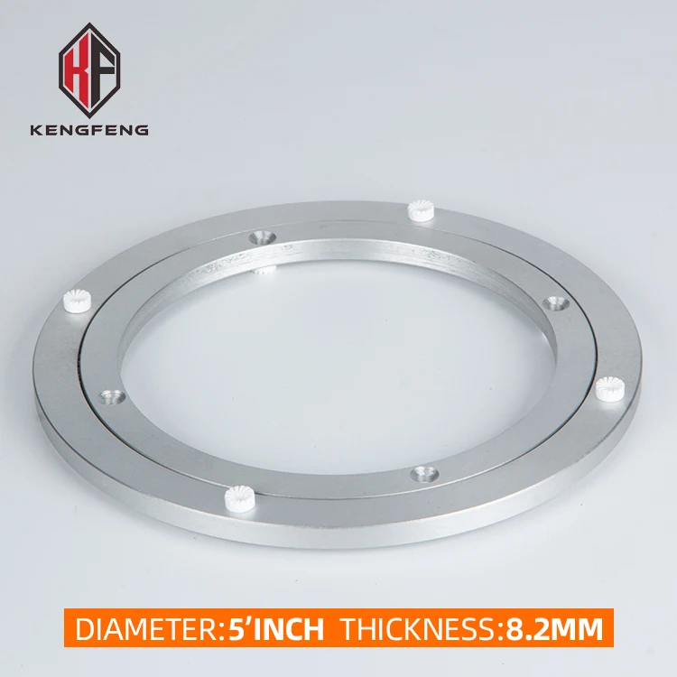 360 degree non return silver aluminum turntable bearing furniture dining table 5 inch lazy susan swivel bearings