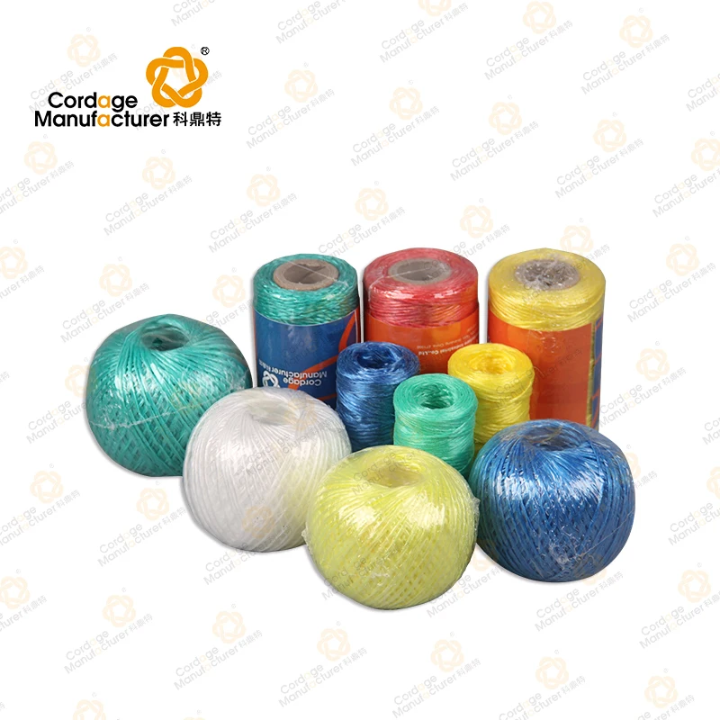 High Strength Yellow White Poly Twine Packaging Polypropylene Split Film Twine