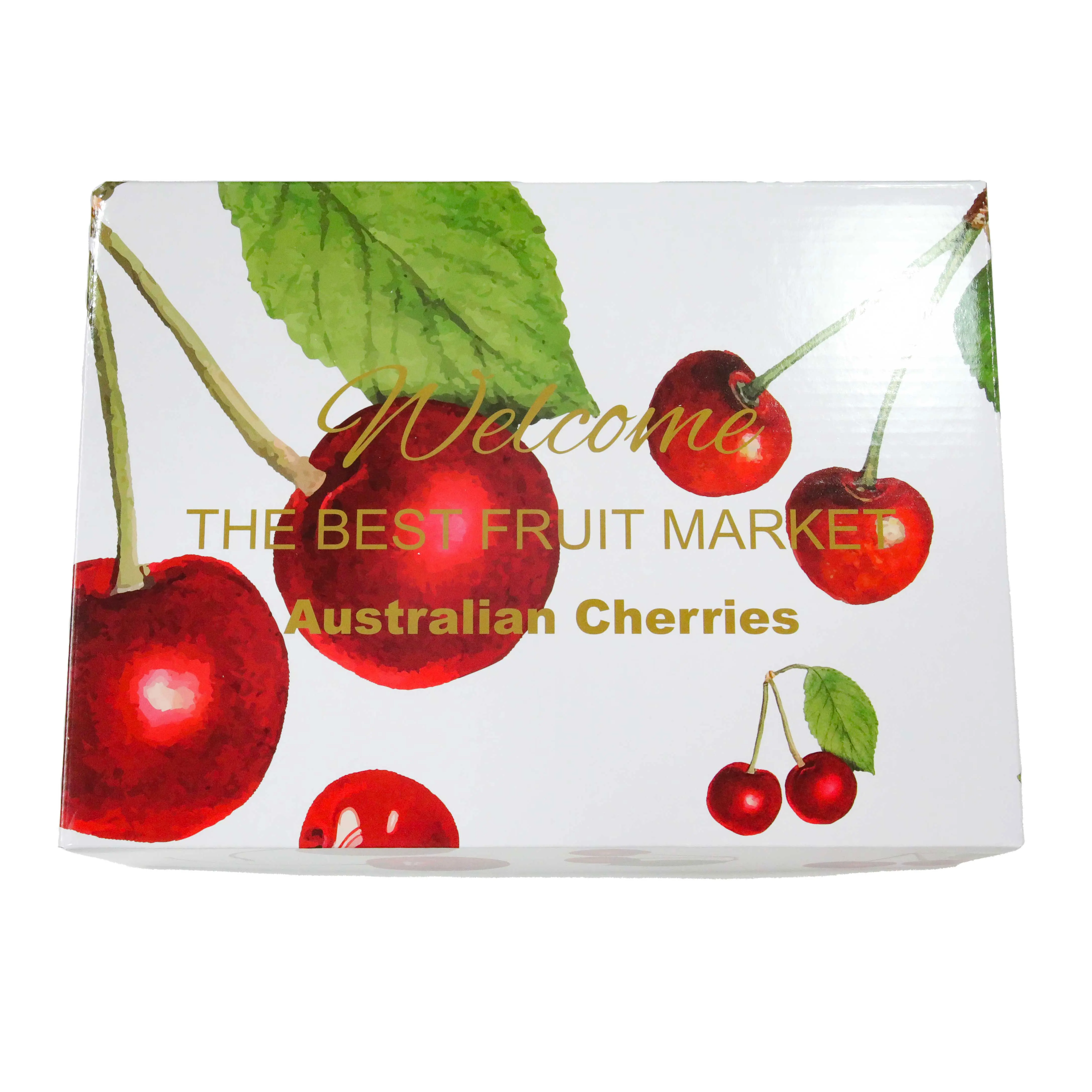 Wholesale Custom Branded Recyclable Cherry  Vegetable Fruit Package Coated Corrugated Fresh Vegetable Product Wax Carton Box