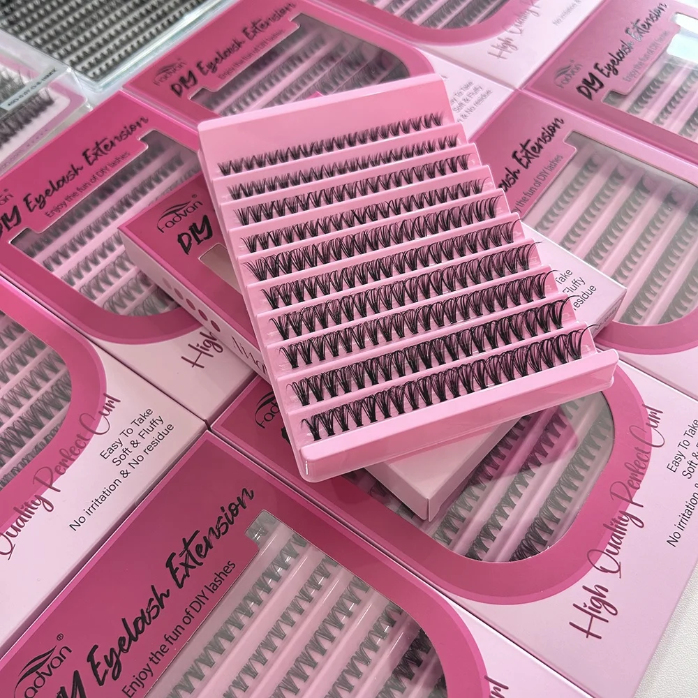 Professional Diy Mink Eyelash Extensions C Curl Cluster Extensions Fadvan False Lashes Diy Segment Lashes Diy Lashes D Curl