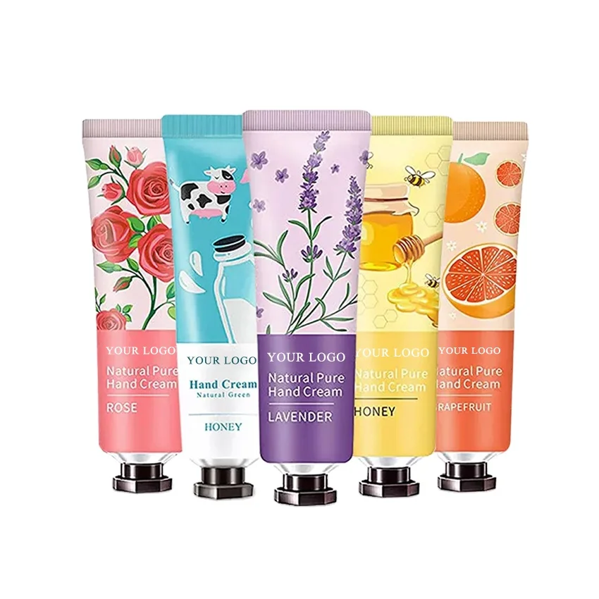 private label 50 ml christmas gift spa moisture moisturizing shea butter hand cream natural milk hand cream