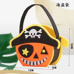 Halloween Atmosphere Decoration Witch Trick Treat Handbag Felt Candy Pouch Party Festival Children Gift Bag