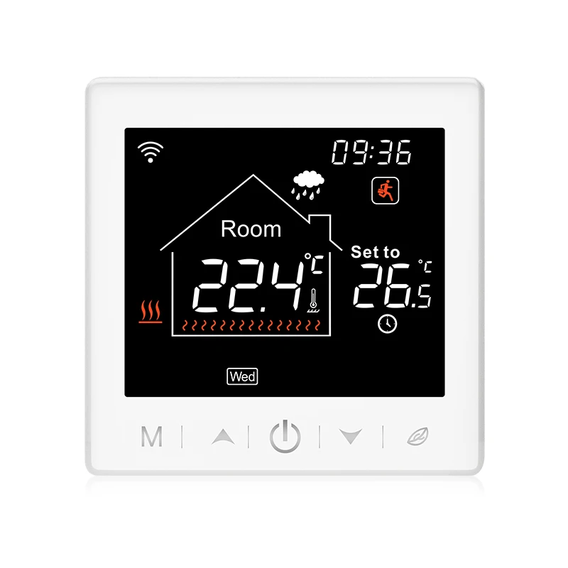 Floor heating thermostat programmable touch screen wifi smart gas boiler thermostat