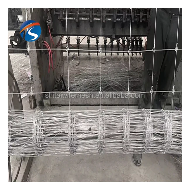 Polypropylene deer fence panel pvc coated tight lock wire mesh 12.5 gauge fixed knot 8ft deer fence