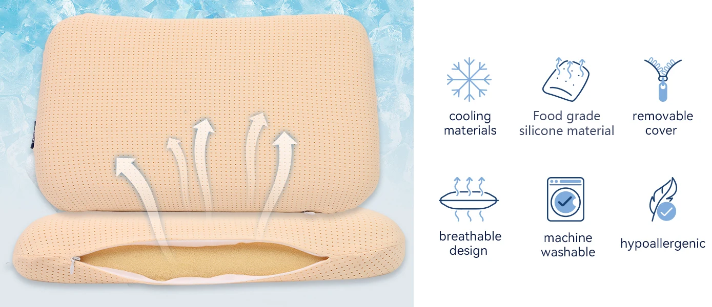 Silicone Foam Pillow For Sleeping Comfortable Top Quality