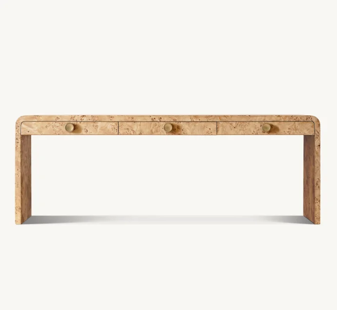 Modern Classical Living Room Furniture Handmade Nature Solid Wood Burl Office Tables
