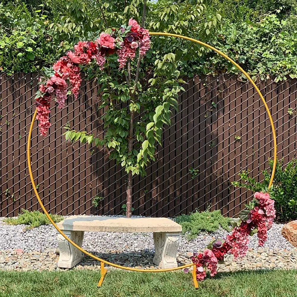 Hot Sale Floral Ring Backdrops Wedding Arch Metal Round Arch Wedding metal Circle Stand Arch for Wedding Garden Party Home Hotel
