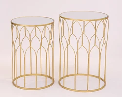 Simple line table top mirror coffee table