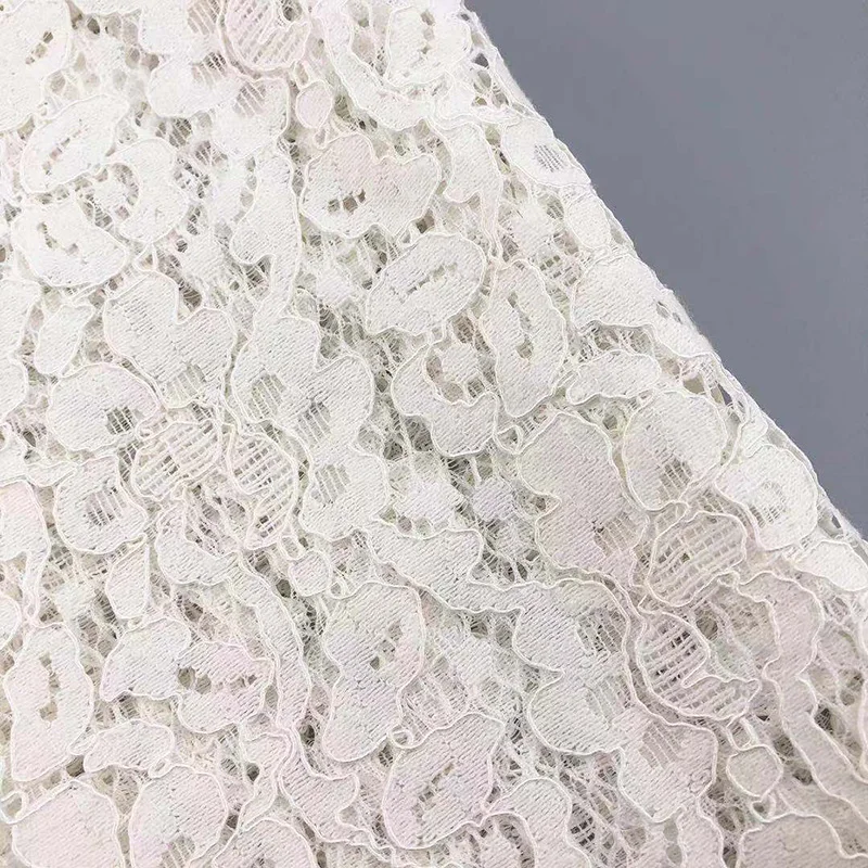 Custom Nylon Cotton Lace Fabric For  Dress Decoration