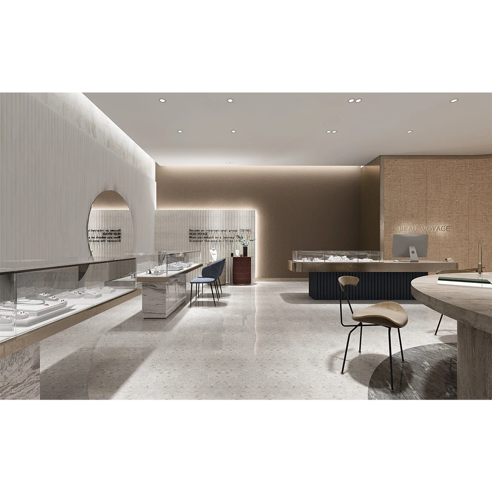 Jewelry showroom interior Display Showcase Jewelry Store renovation Fixture Customized Jewelry Shop layout design Furniture