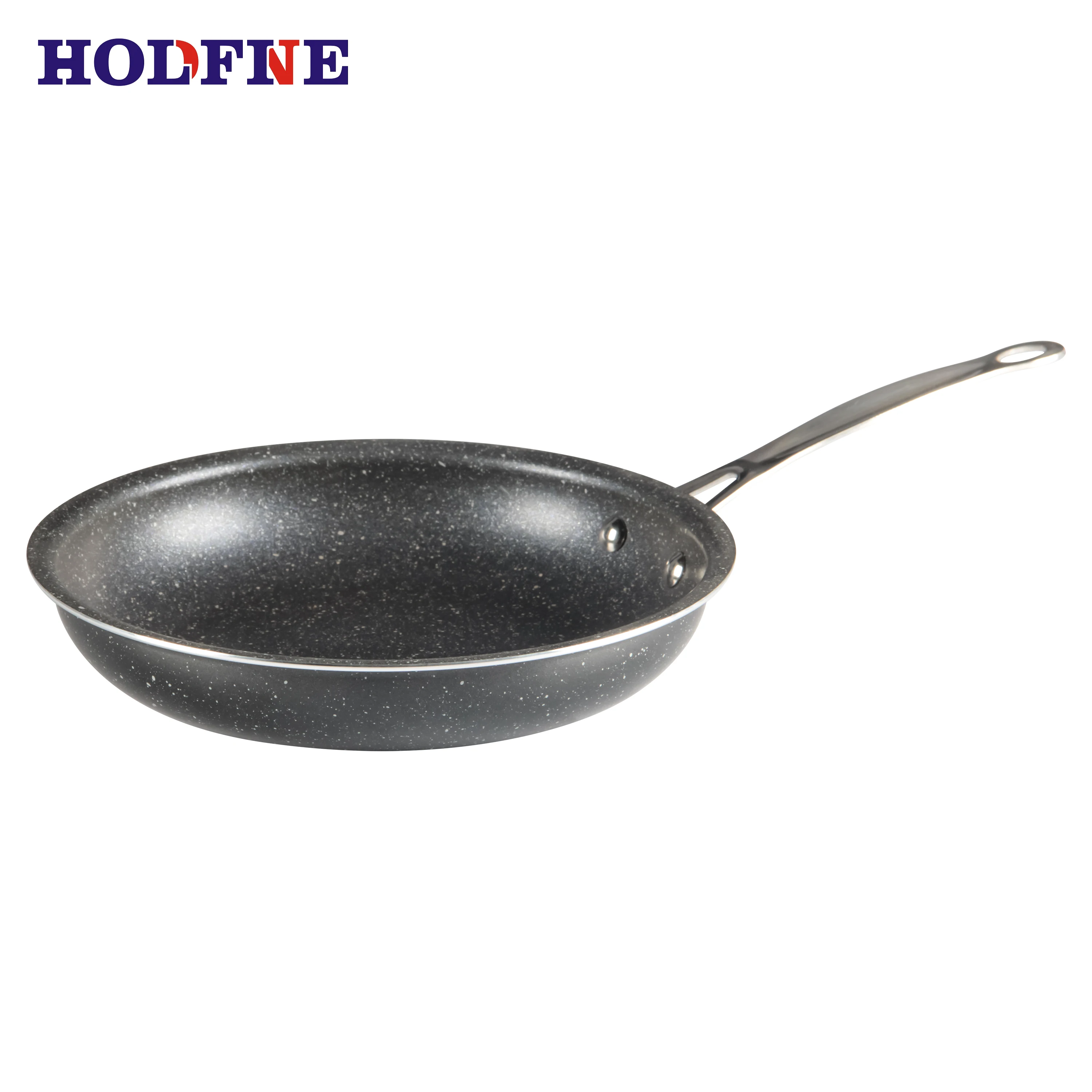 Black sprinkle Flanging fry pan milk pot aluminium non stick cookware sets Stainless steel handle