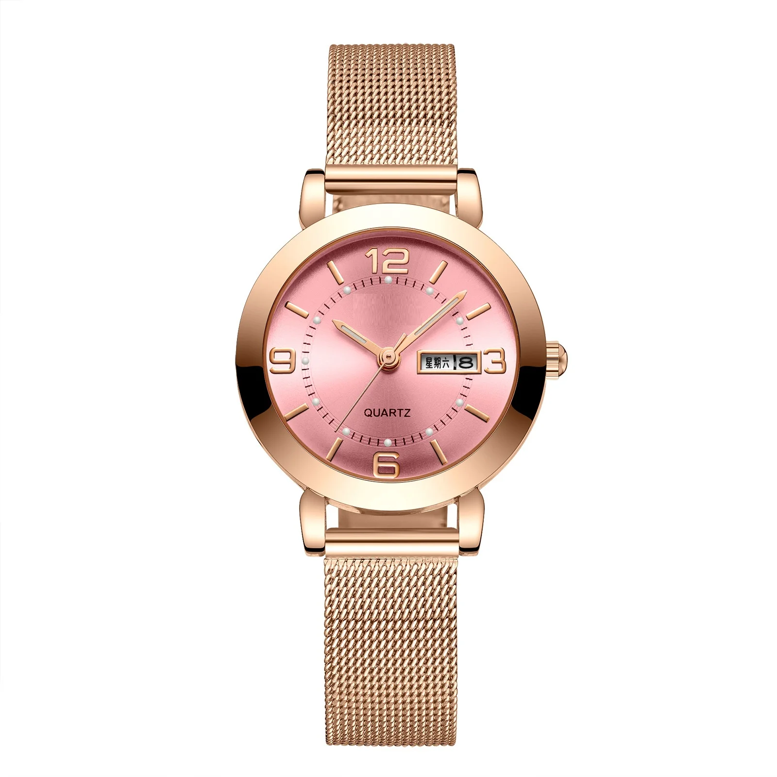 Wholesale Analog Watches Movement Reloj De Mujer Ladies Watches Buy Online Pink White Dial wrist watches for women