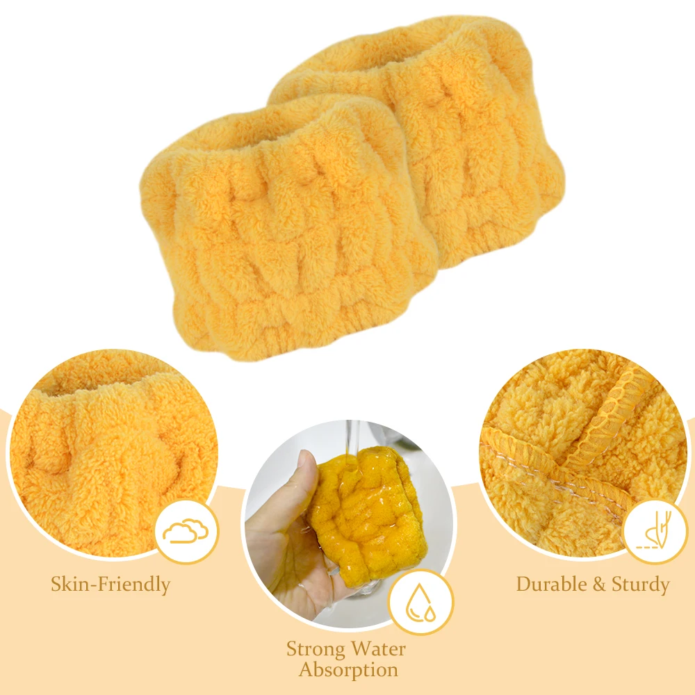 New Design Washband Microfiber Towel Scrunchies Spa Skin Care Wrist Bands For Washing Face