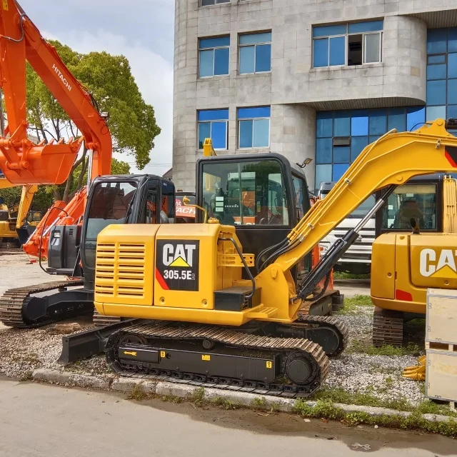 original Used Cat 305.5e2 8 Tons Mini Excavator Cat 305.5E2 Excavator machine good equipment for sale