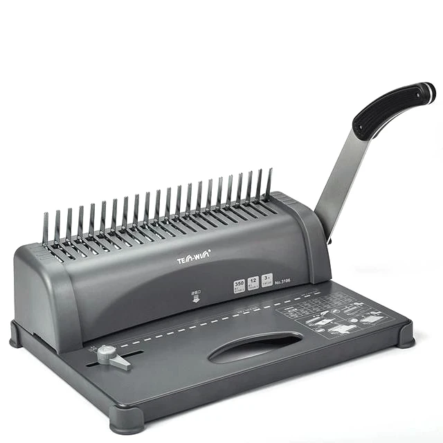 Tenwin 3106 Heavy Comb Binding Book Machine Loose Leaf Binding Tool Easy To Use