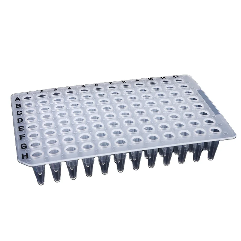 Заводская пластиковая 96 хорошо реагирующая рама 0,2 мл ПЦР пластина белая без юбки