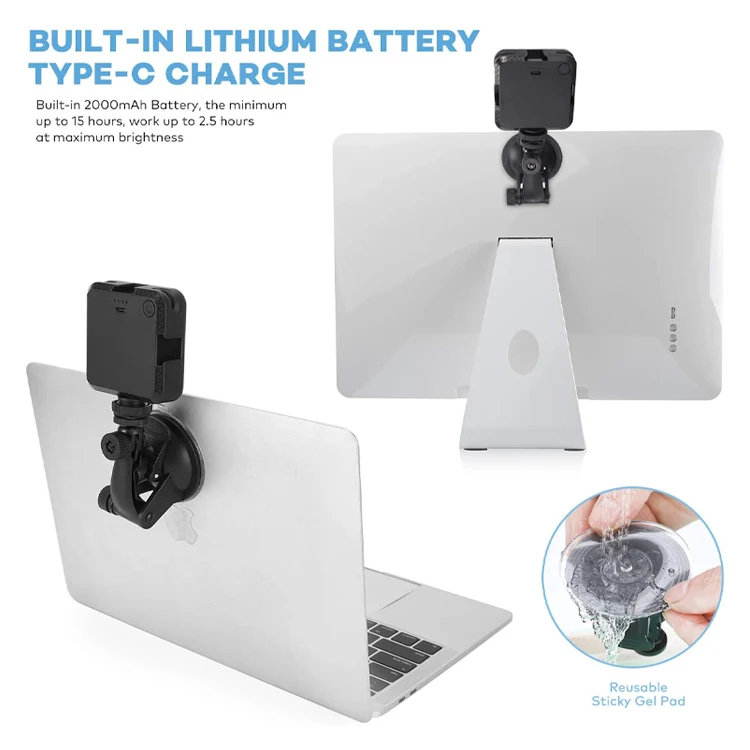 
Computer Live Photography Light W64 Video Conference Lighting Rotating Ball Head Adjustable Fill light Mobile Phone Camera 