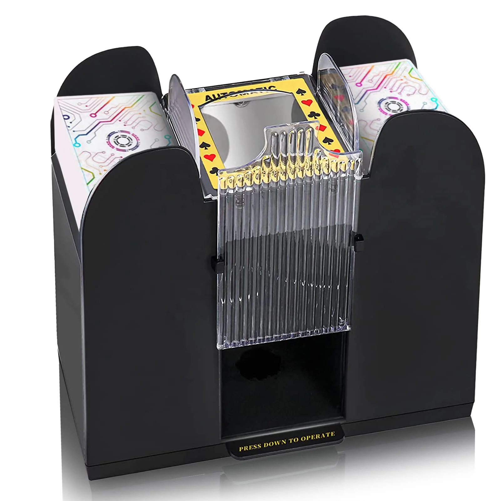 Factory popular electric automatic 6-layer poker shuffler USB interface