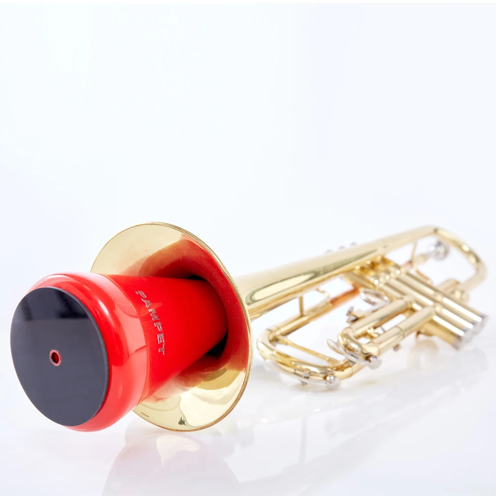 Lightweight Plastic Mute Trumpet Practice Mute Trumpet for Beginners and Students Mini Trumpet Mutes Black Red Green