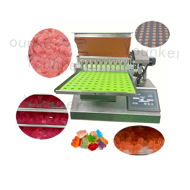 Automatic Small Lab Scale Jelly Sugar Deposit Manual Hard Candy Make Depositor Bear Gummy Machine