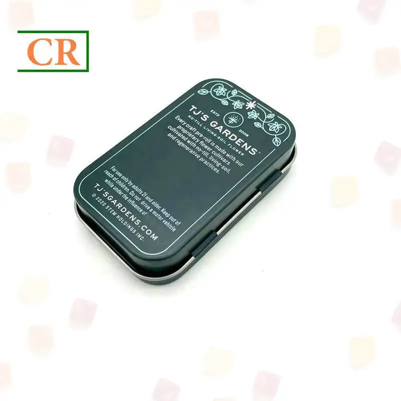 New Child Proof Tin Box for 4 Packs Half Gram Cigarette Packaging With Embossing and PS Insert