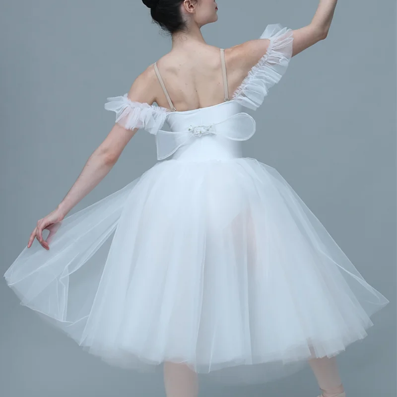 Professional Ballet Dress Adult Kids Dance Skirt Competition Performance Tutu Long Gauze Skirt Ballet Dance Skirt for Girl