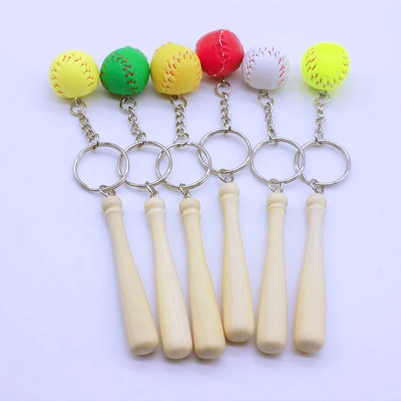 Hot Selling Mini Baseball Bat Key chain Sports Souvenir Mini Softball Key Ring Key Chain