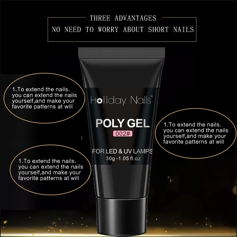 Free Samples Offered high quality easy apply soak off uv extension gel poly gels pro nail