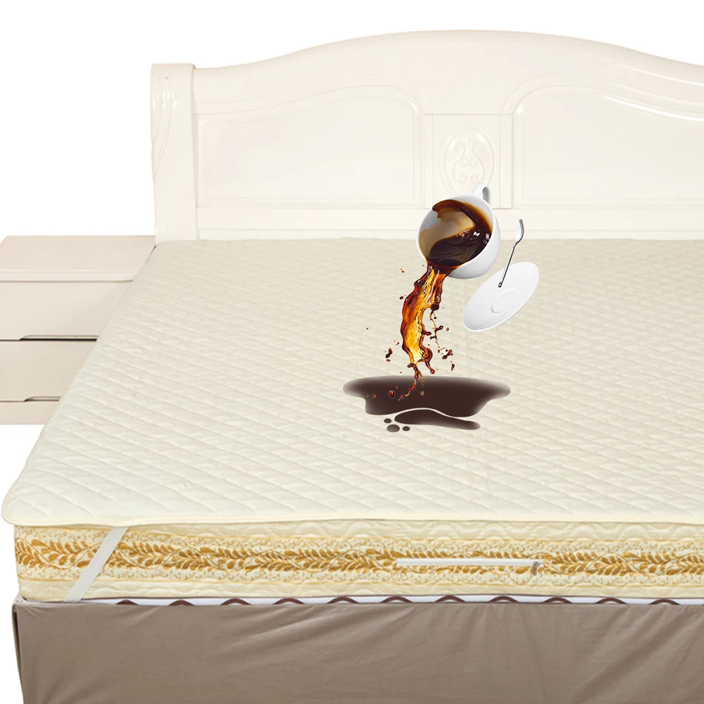 Wholesale anti-slip 100% waterproof mattress pad protector bed cover Dustproof Bugproof machine-washable