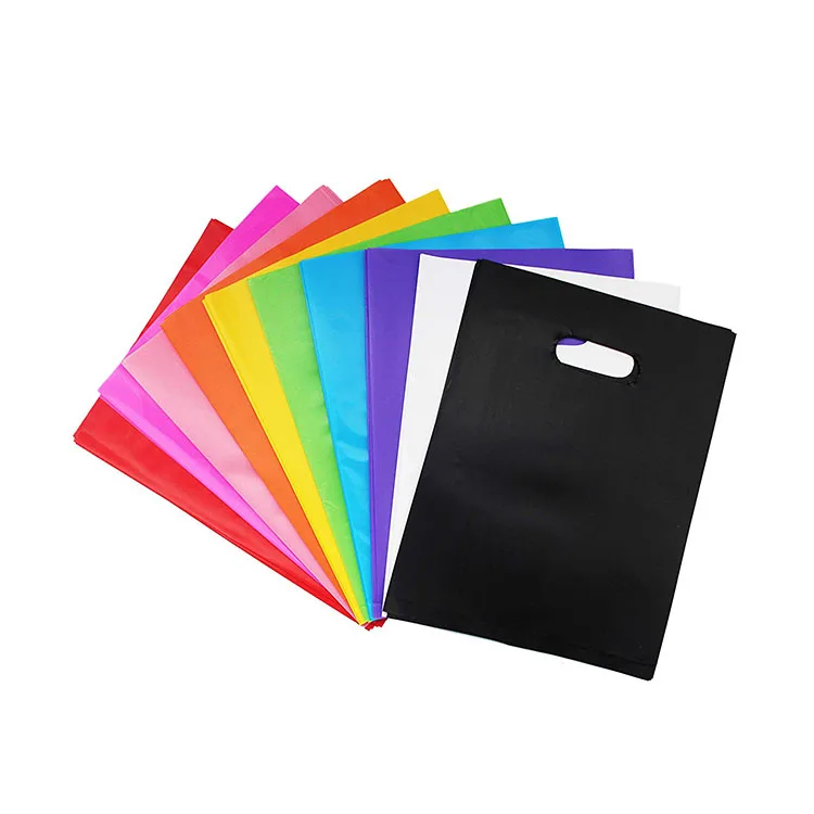 Custom color promotional groceries shopping non woven d-cut bag