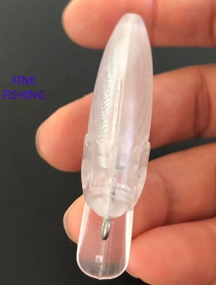 Best selling unpainted fishing  68mm 6.4g blank crankbait lure body 8047# Free Eye