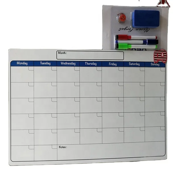 magnetic writing board calendar magnetic board/magnetic erase board