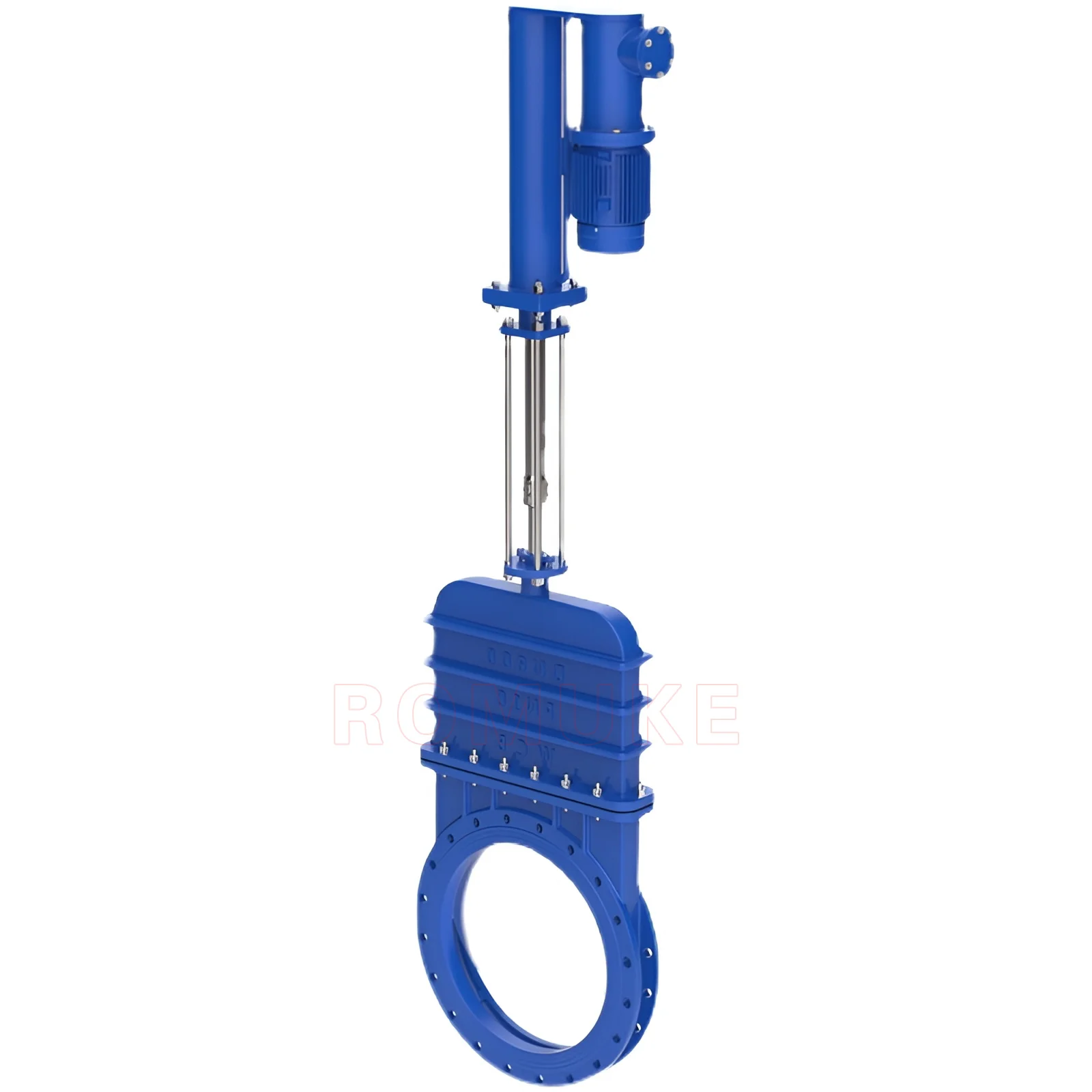 PZ273H-10C  Carbon Steel WCB Counter-clip Electro-hydraulic Knife Gate Valve