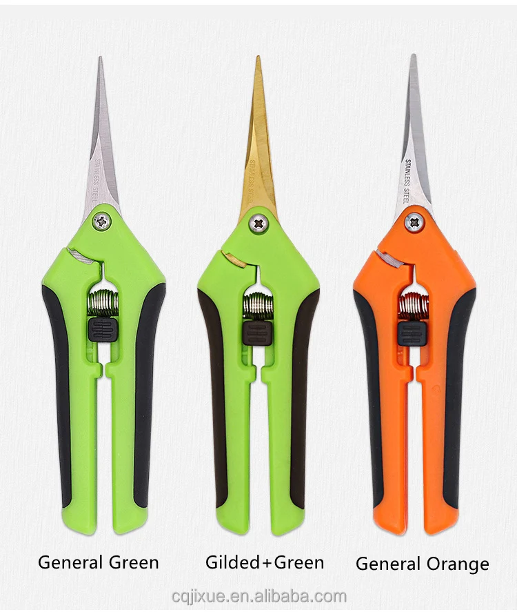 Needle Nose Curved Blade Gardening Scissors Micro Hand Secateurs Pruning Shears Pruners