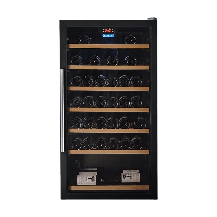 78 bottle black wine cabinet refrigerated wine cellar suitable for bar family