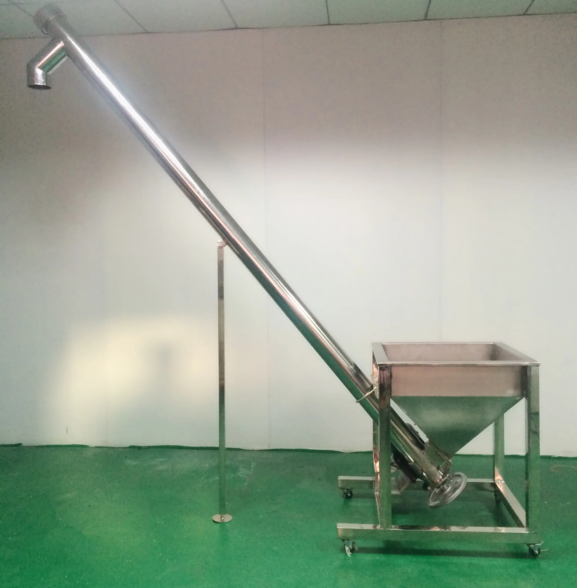 HH89 Inclined Screw Feeder Without Hopper Used Stainless Steel Screw Auger Conveyor Screw Conveyor Blade