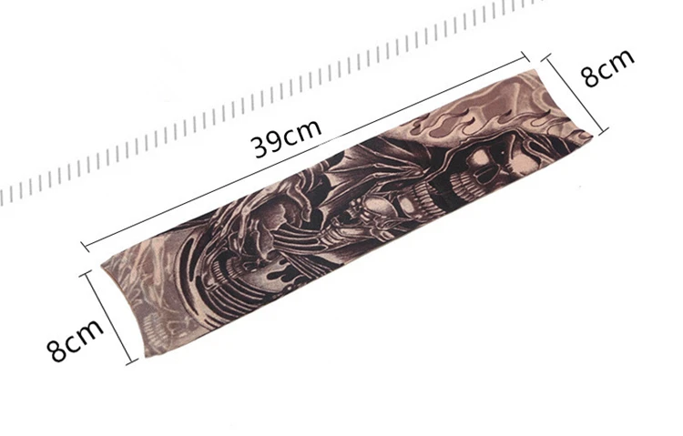 QAKGL New Fashion Men Women Seamless Nylon Fake Tattoo Sleeves Designs Body Arm Custom Fake Tattoo Sleeves For Cool Men Women
