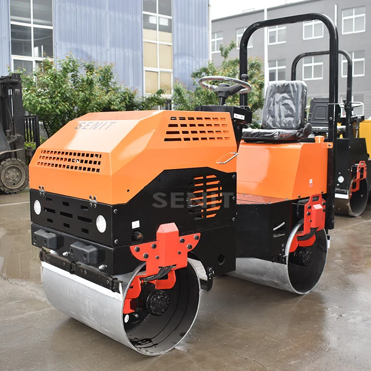 1 Ton Mini Double Drum Vibratory Roller Baby Road Roller for Sale