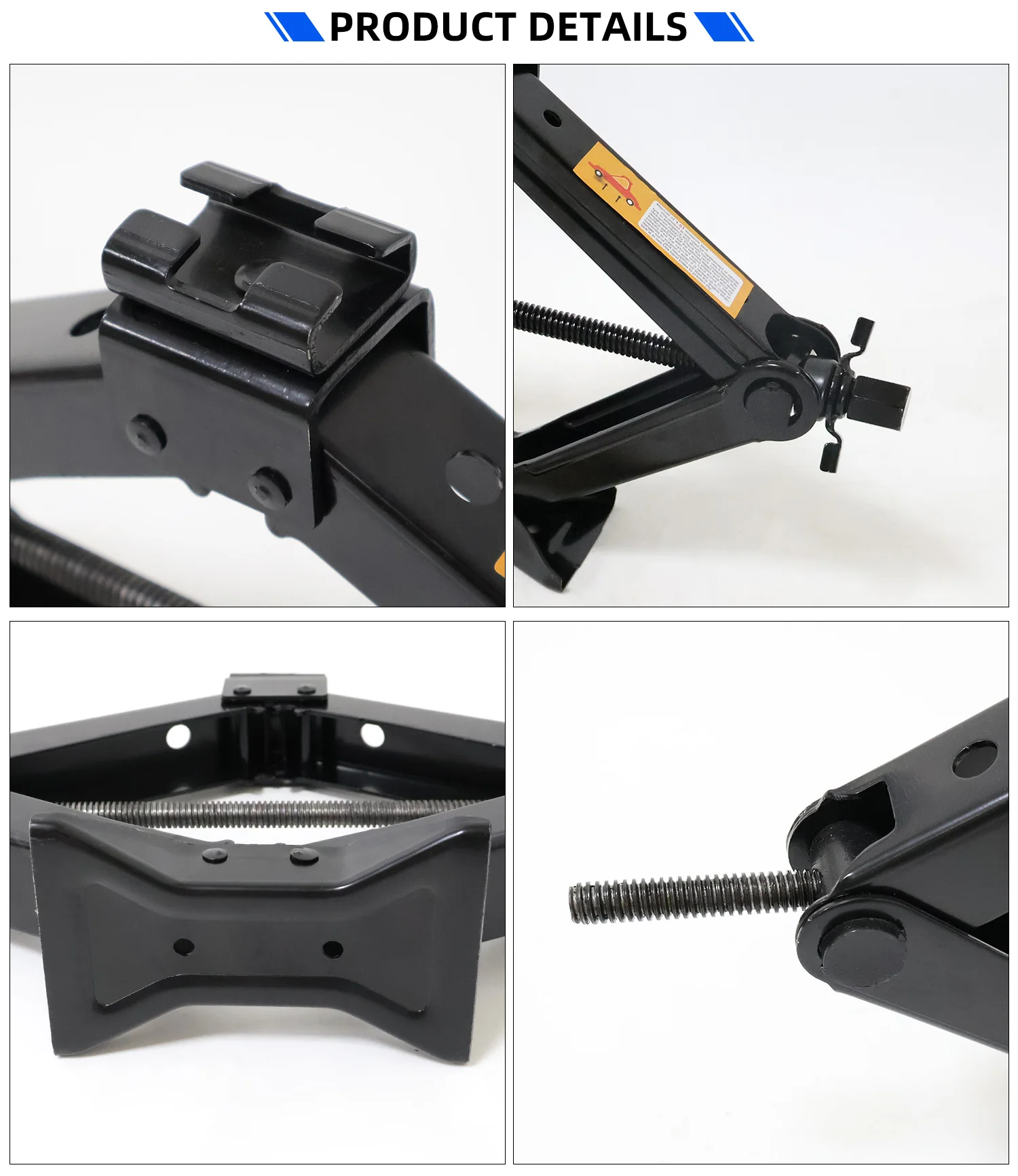 Chinese Factory 2 Ton Scissor Jack Car Repair Jack Emergency Kit with L-shaped Wrench