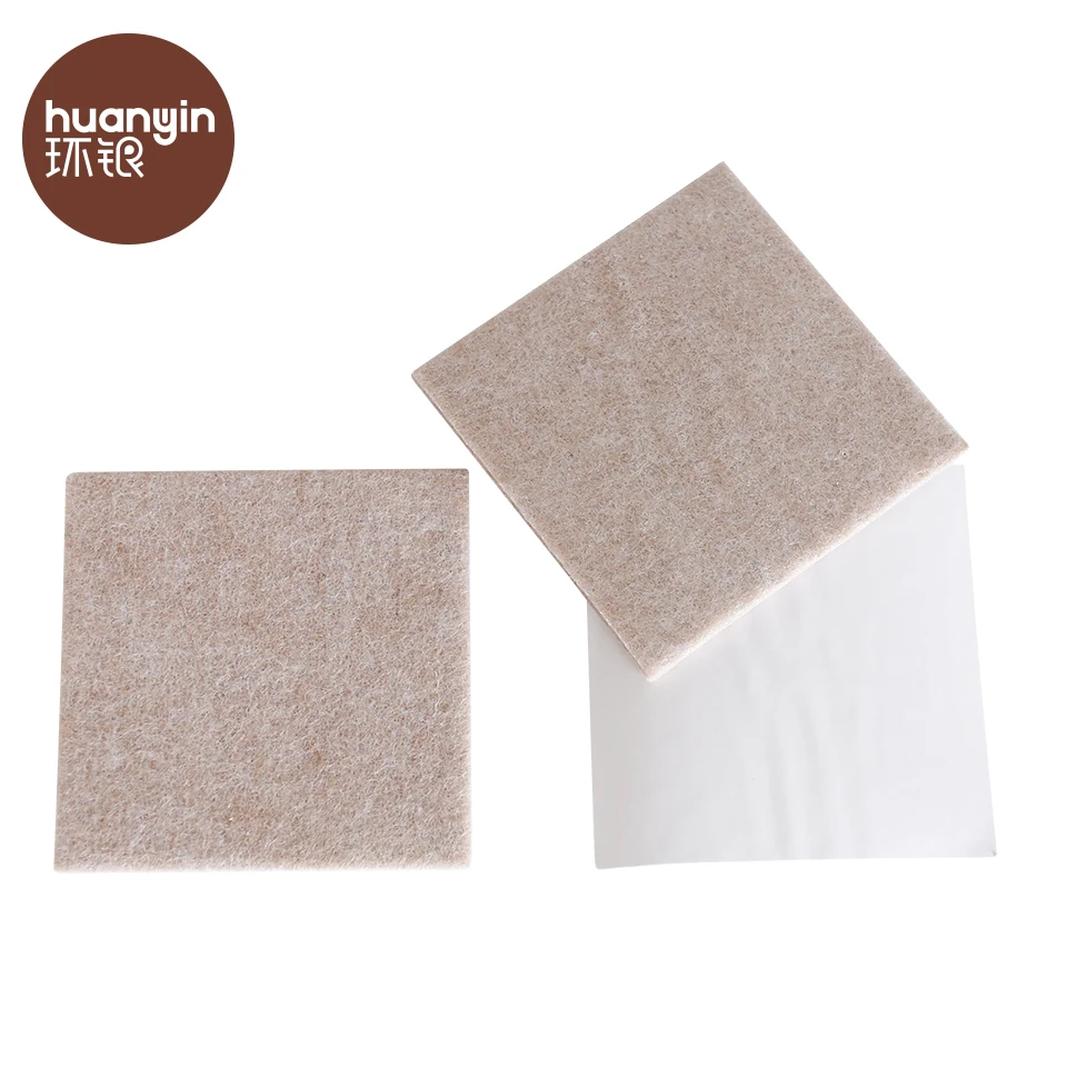 Square 90mm self adhesive furniture felt wood floor protector pads