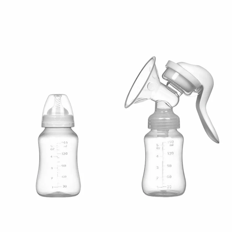 OEM Wholesale Manual Breast Pump Soft Breast Feeding Pump Bpa Free Silicone For Baby Pink Compact Round Shape Small Baby Bottle
