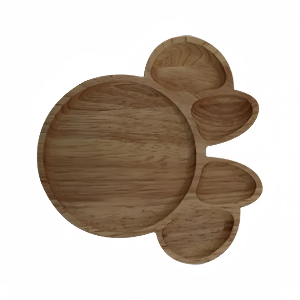 Rustic Wooden Serving Trays with Handle Distressed Nesting Multipurpose Storage Boxes & Bins for Breakfast Foods Coffee Table